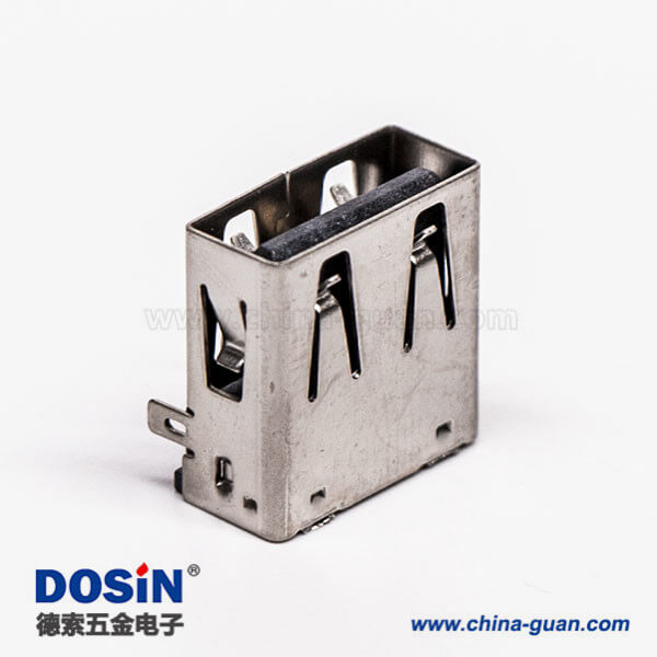 type-a usb母座彎式兩腳插板帶定位柱接板 type-a usb母座彎式兩腳插板帶定位柱接板