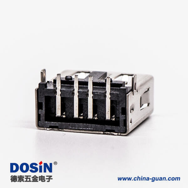 type-a usb母座彎式兩腳插板帶定位柱接板 type-a usb母座彎式兩腳插板帶定位柱接板