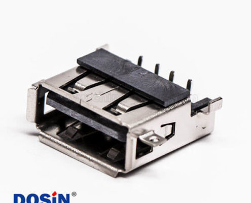 type-a型usb口母頭90度短體反向沉板插板