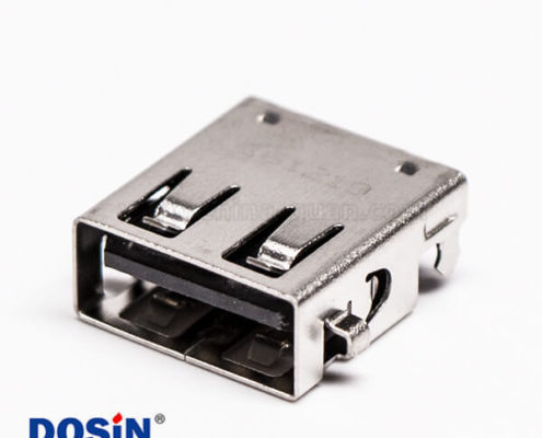 usb type-a接口彎式母頭沉板四腳插板