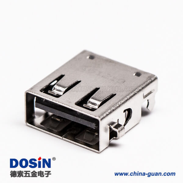 usb type-a接口彎式母頭沉板四腳插板