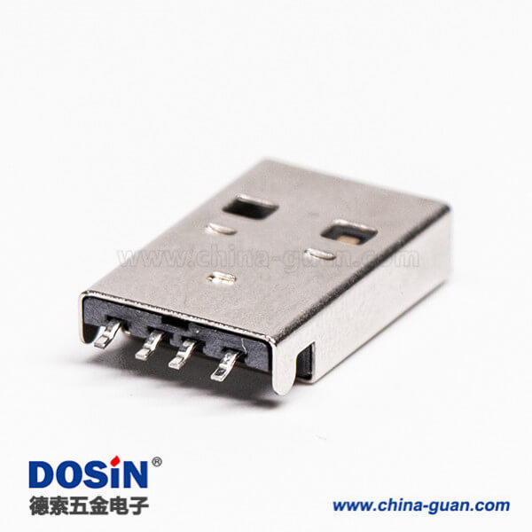 usb type a 公頭90度SMT沉板接PCB板 usb type a 公頭90度SMT沉板接PCB板