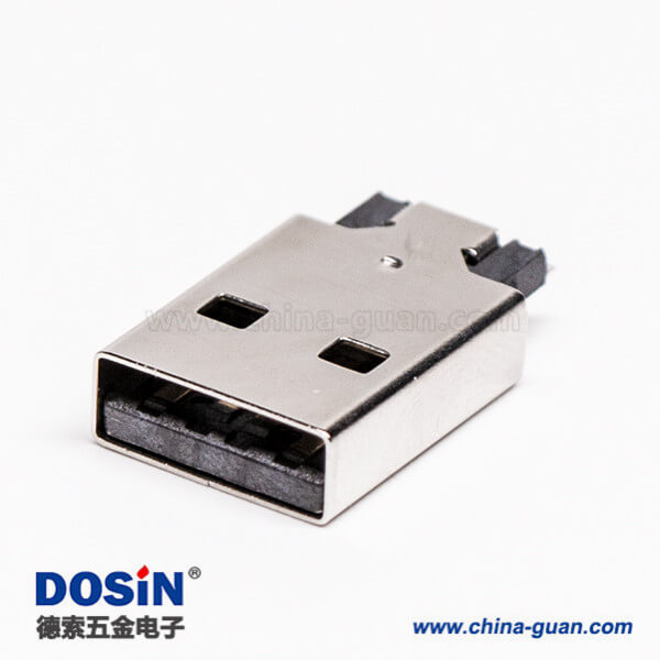usb公頭沉板彎式Type a 2.0接頭沉板