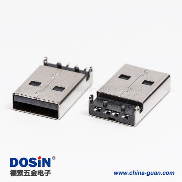 usb2.0沉板封裝公頭彎式SMT沉板兩腳接板 usb2.0沉板封裝公頭彎式SMT沉板兩腳接板