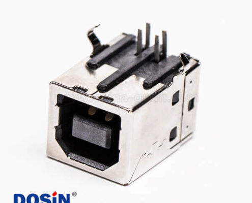 usb type b母座封裝彎式DIP插PCB板