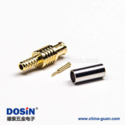 MCX直式公頭連接器鍍金壓接式接線