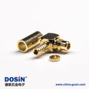 mmcx彎公頭帶金屬帽壓接式接線連接器 mmcx彎公頭帶金屬帽壓接式接線連接器