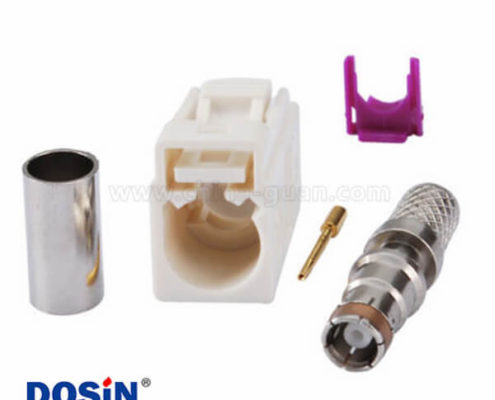 Fakra連接器母頭B型壓接焊接接線RG58 LMR-195 RG400 RG142連接器