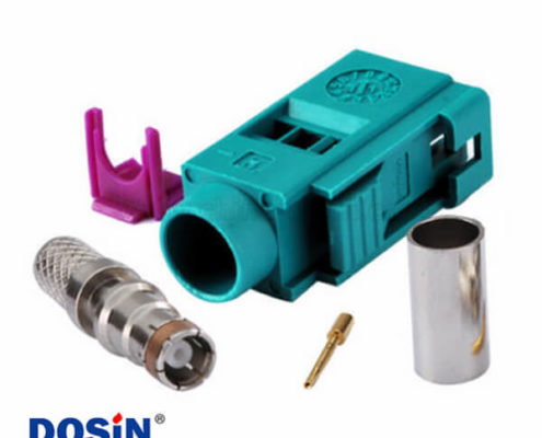 Fakra連接器母頭Z型壓接焊接接線 RG58 LMR-195 RG400 RG142