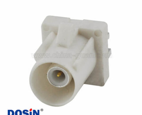 Fakra連接器公頭白色卡板式RF系列收音機用連接器