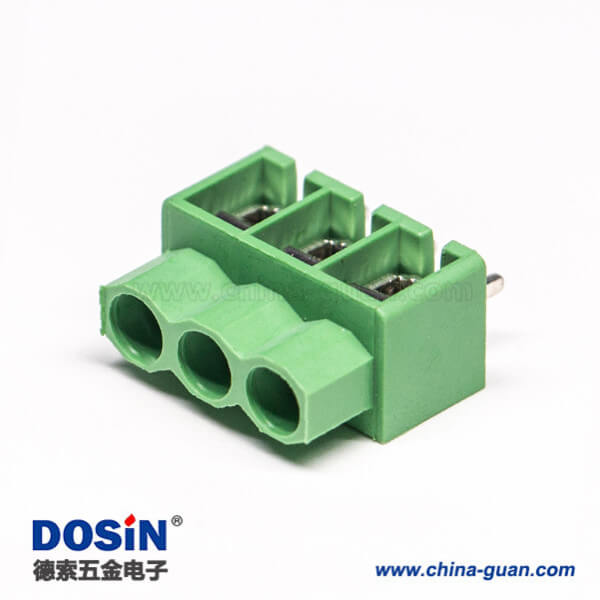 綠色端子螺釘式3芯接線直式接PCB 板
