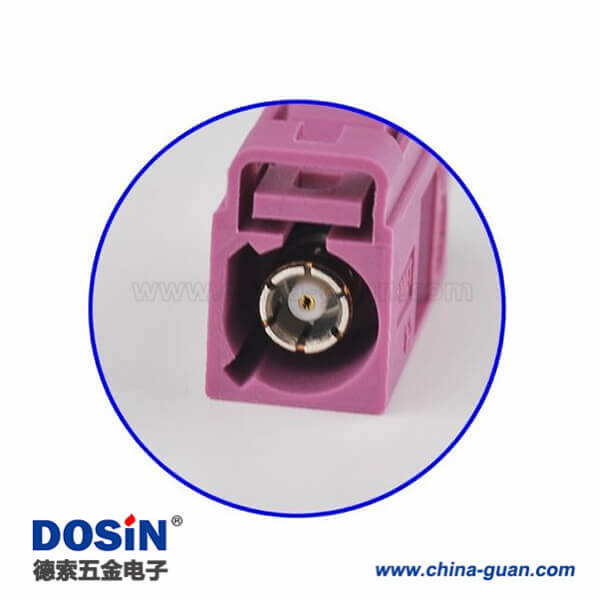 Fakra汽車連接器H型母頭紫紅色壓接焊接接線RG316 RG174 Fakra汽車連接器H型母頭紫紅色壓接焊接接線RG316 RG174