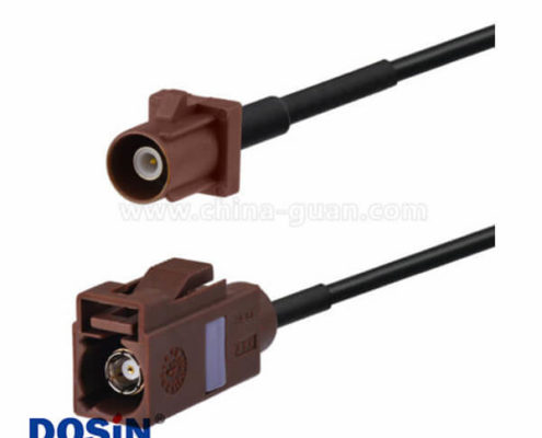 汽車天線Fakra F型母頭轉公頭直式接線2米