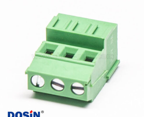 綠色接線端子3芯直式接PCB板螺釘式