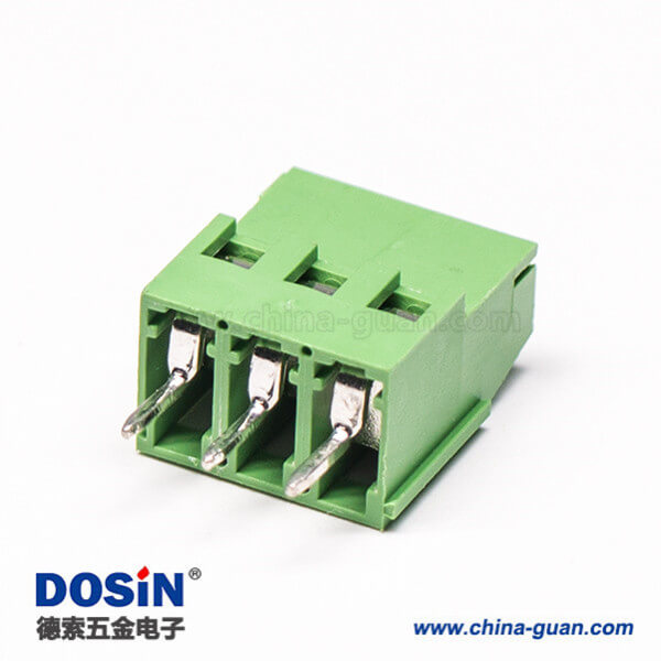 螺釘式端子3芯綠色直式穿孔式插PCB板端子接接線 螺釘式端子3芯綠色直式穿孔式插PCB板端子接接線