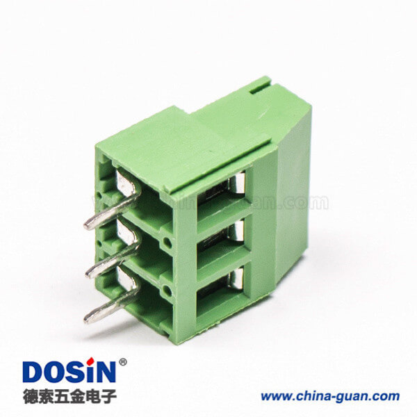 螺釘式端子3芯綠色直式穿孔式插PCB板端子接接線 螺釘式端子3芯綠色直式穿孔式插PCB板端子接接線