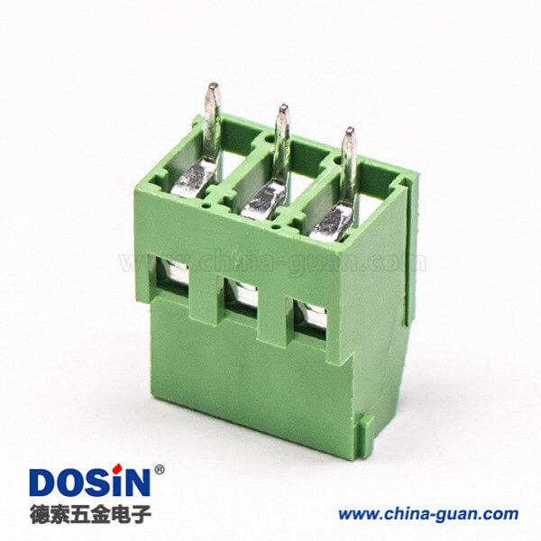 螺釘式端子3芯綠色直式穿孔式插PCB板端子接接線 螺釘式端子3芯綠色直式穿孔式插PCB板端子接接線