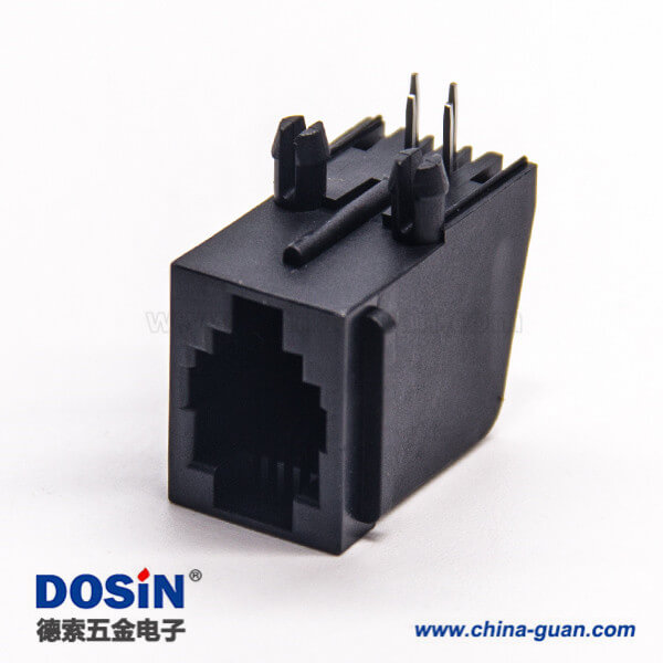 rj11母座2P2C網(wǎng)絡(luò)模塊化連接器非屏蔽式全塑外殼