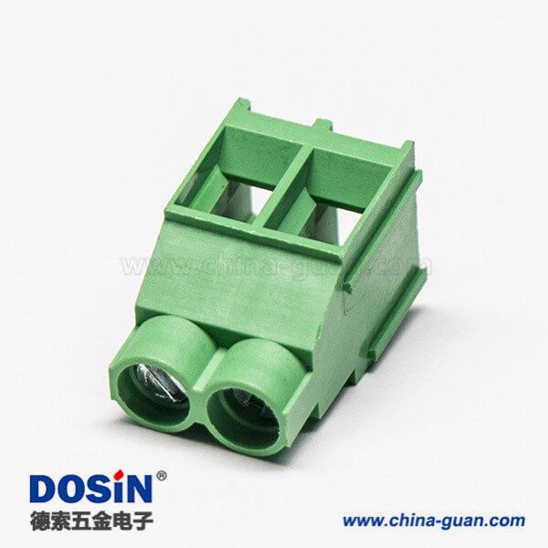 端子接線螺釘式2芯直式綠色接線端子