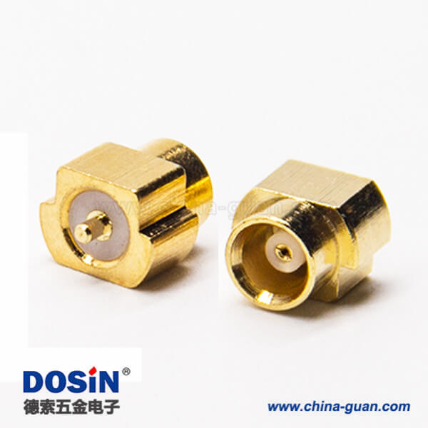 mcx同軸連接器直式180度母頭沉板式接PCB板鍍金