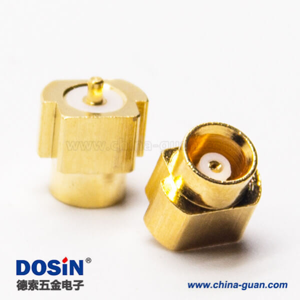 mcx同軸連接器直式180度母頭沉板式接PCB板鍍金 mcx同軸連接器直式180度母頭沉板式接PCB板鍍金