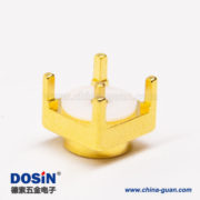 mcx系列射頻同軸連接器母頭直式鍍金穿孔式接PCB板