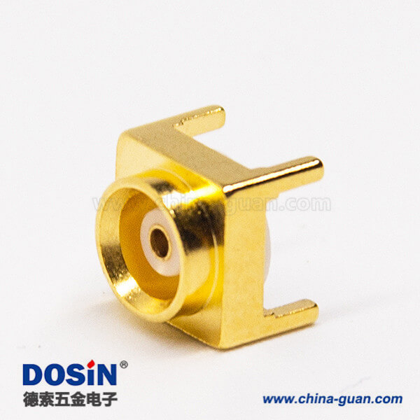 mcx系列射頻同軸連接器母頭直式鍍金穿孔式接PCB板 mcx系列射頻同軸連接器母頭直式鍍金穿孔式接PCB板