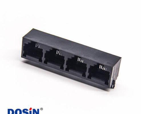 rj9插座4P4C90度彎式插PCB板非屏蔽以太網(wǎng)網(wǎng)絡(luò)接口