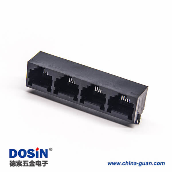 rj9插座4P4C90度彎式插PCB板非屏蔽以太網(wǎng)網(wǎng)絡(luò)接口