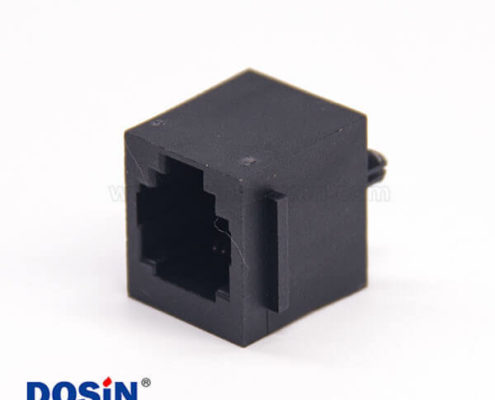 rj25連接器6p6c直式非屏蔽不帶燈式插座插PCB板