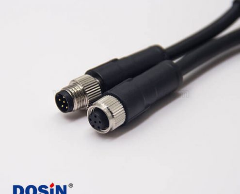 m12 5芯電纜公轉(zhuǎn)母直式A型不帶屏蔽