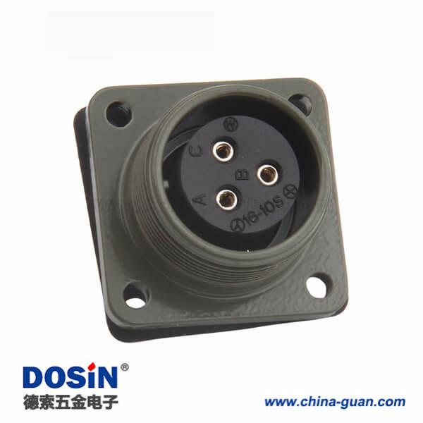 美工防圓形航空3芯插座MS3102A16-10S
