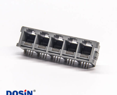 r12插座90度母座1x5端口非屏蔽不帶燈