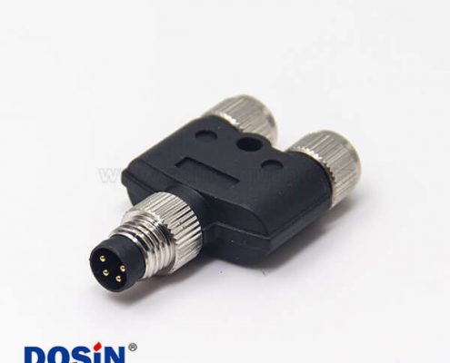 m8 y型連接器4pin一公轉(zhuǎn)兩母轉(zhuǎn)接頭