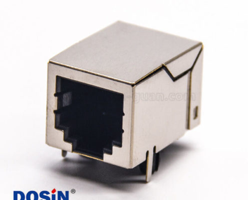 rj12接口pcb封裝模塊化屏蔽外殼彎式插板