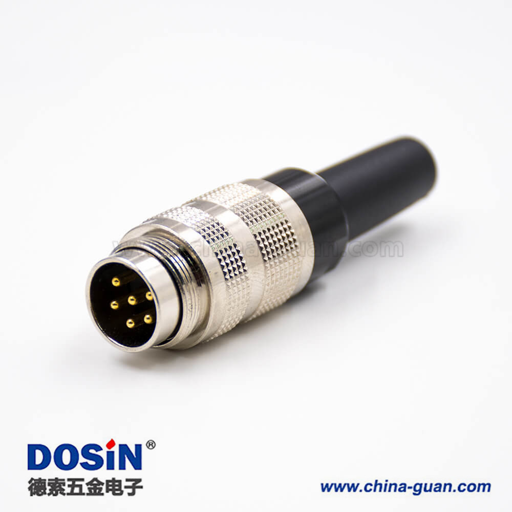 M16防水接頭6芯A扣直式母頭組裝接頭不帶屏蔽 M16防水接頭6芯A扣直式母頭組裝接頭不帶屏蔽