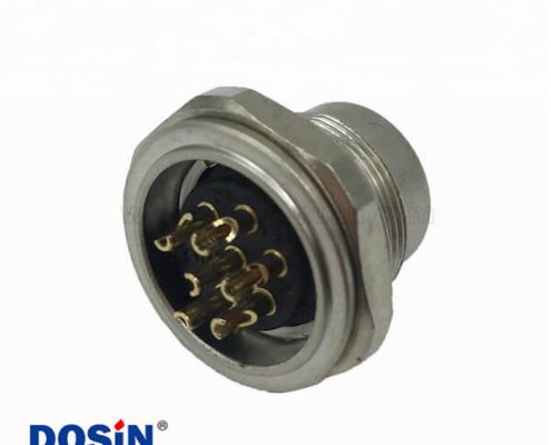 M16圓形連接器6芯公頭焊線式航空插座