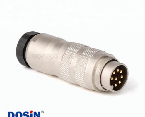 M16防水連接器8芯公頭螺紋連接航空插頭