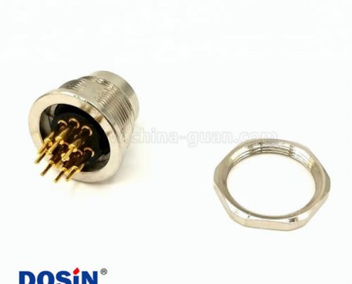 M16工業(yè)連接器8芯公頭插板式航空連接器