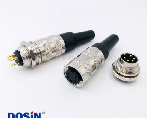 M16航空插頭連接器5芯母插頭公插座防水連接器
