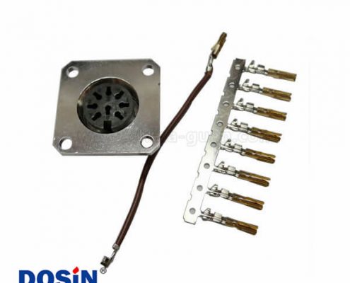 M16方形法蘭連接器8芯打端子式母頭連接器