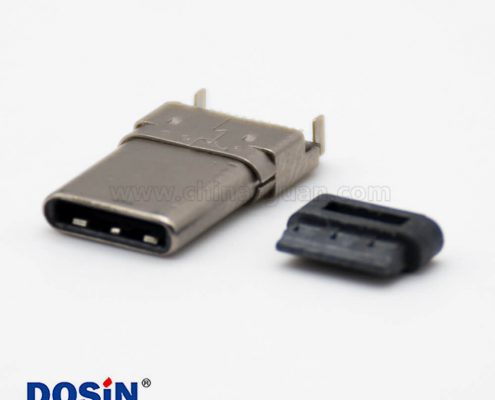 typeC接口3.1沉板公頭雙貼直式24芯連接器