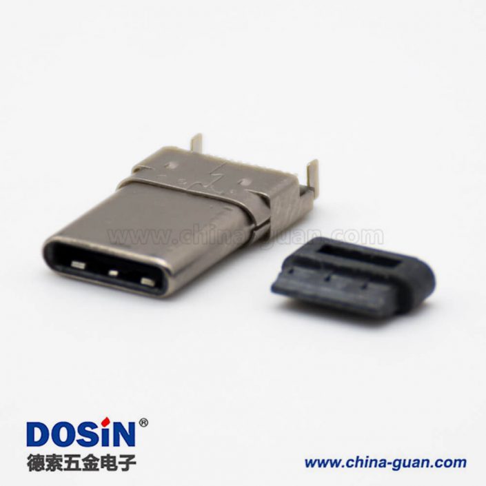 typeC接口3.1沉板公頭雙貼直式24芯連接器