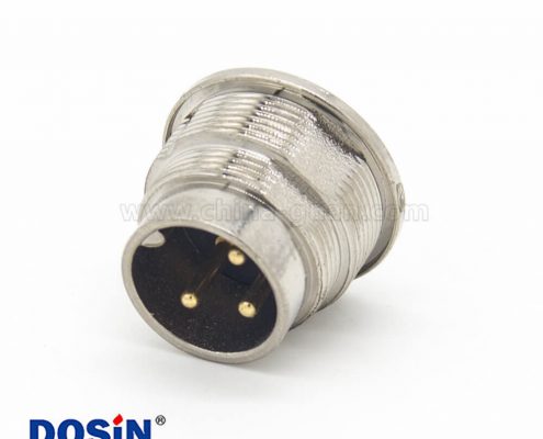 m16連接器3芯直式公頭接線插座