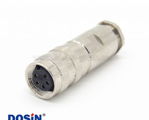 5芯工業(yè)插頭接線(xiàn) M16直式電纜母頭連接器