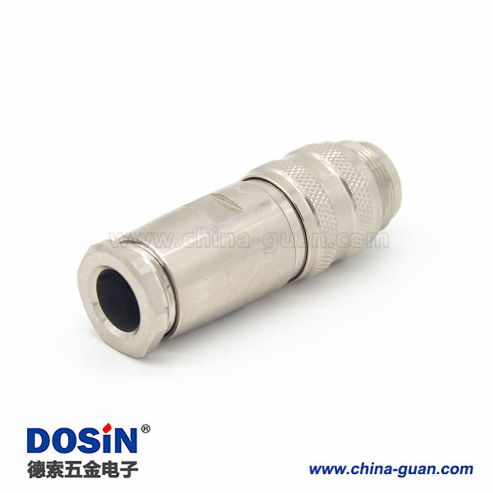 對接連接器 M16 6芯直式焊接公插頭 對接連接器 M16 6芯直式焊接公插頭