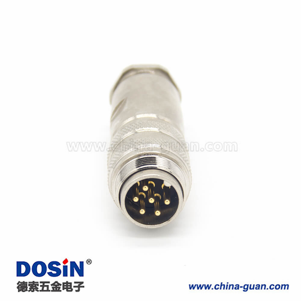 對接連接器 M16 6芯直式焊接公插頭 對接連接器 M16 6芯直式焊接公插頭