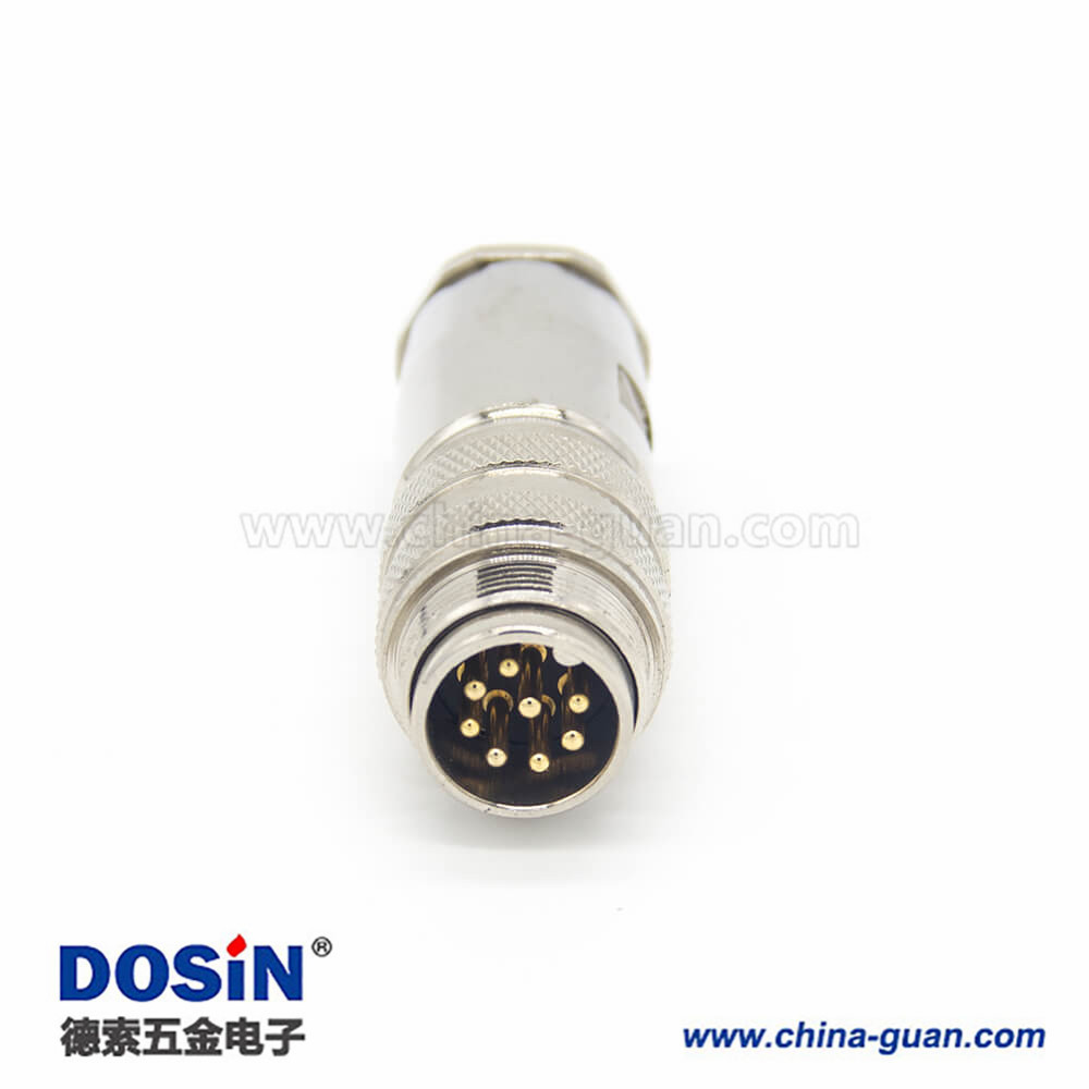 對(duì)接插頭 M16 8芯直式公頭接線連接器 對(duì)接插頭 M16 8芯直式公頭接線連接器