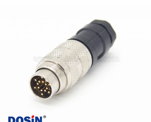 工業(yè)電纜插頭 M16 14芯直式接線(xiàn)公頭連接器