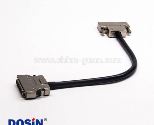 SCSI50線HPDB公頭轉(zhuǎn)母頭螺絲鎖直式接線連接器1米